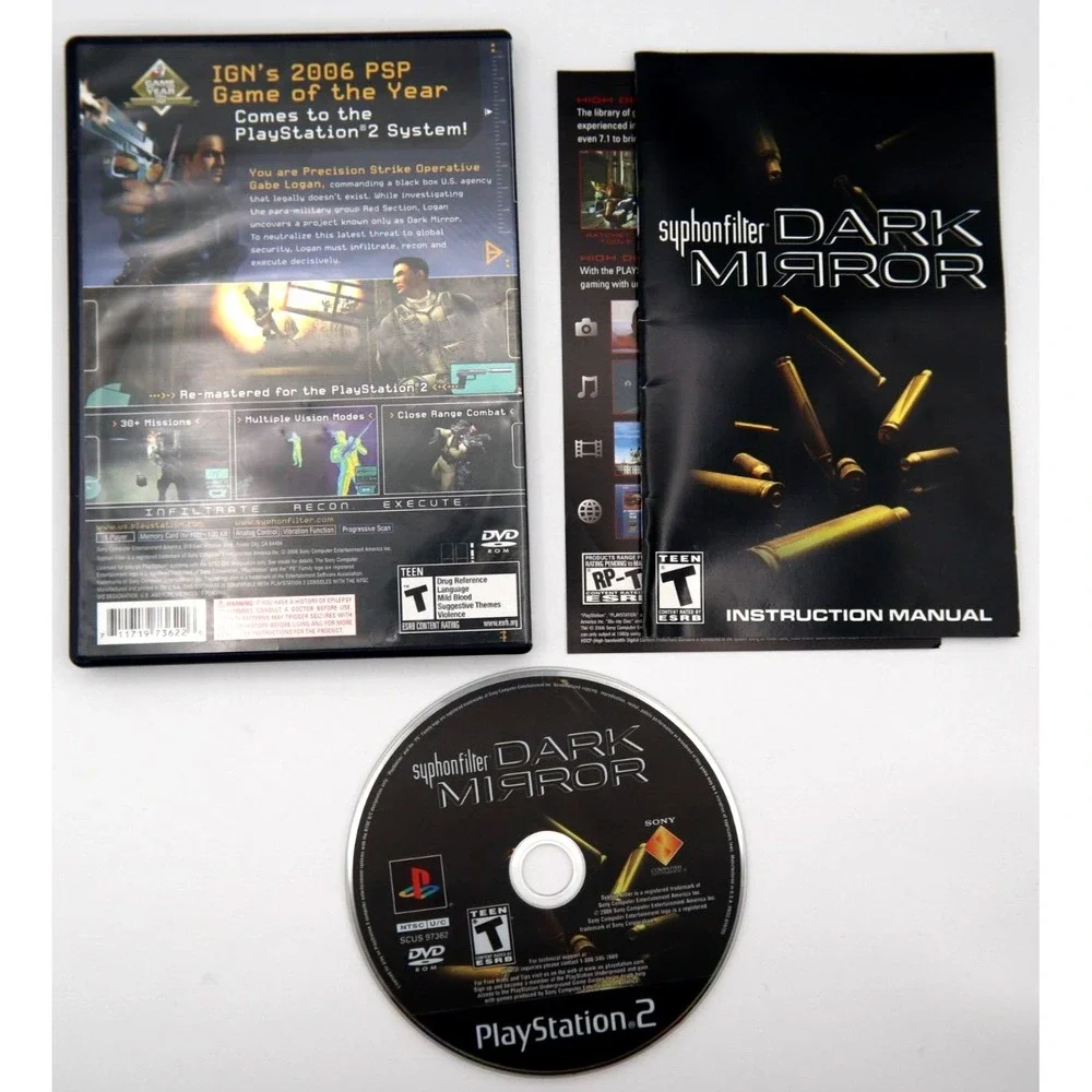 SYPHON FILTER: DARK MIRROR - PS2 PLAYSTATION 2‎ GAME - COMPLETE